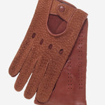 CA3198 (cork) - Handsewn Italian Carpincho Men's Driving Gloves - Leather Gloves Online - Luxury Leather Gloves - 2