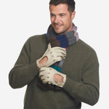 CA3335 (alabaster) - Handsewn Italian Peccary Men's Driving Gloves  - Leather Gloves Online - Luxury Leather Gloves - 2