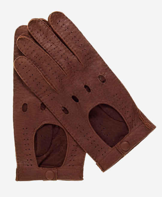 CA3335 (cork) - Handsewn Italian peccary men's driving gloves