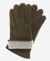 CA3466 (pine) - Men's Italian handsewn sueded lamb shearling gloves