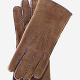 CA3466 (barley) - Men's Italian Handsewn Sueded Lamb Shearling Gloves - Leather Gloves Online - Luxury Leather Gloves - 1
