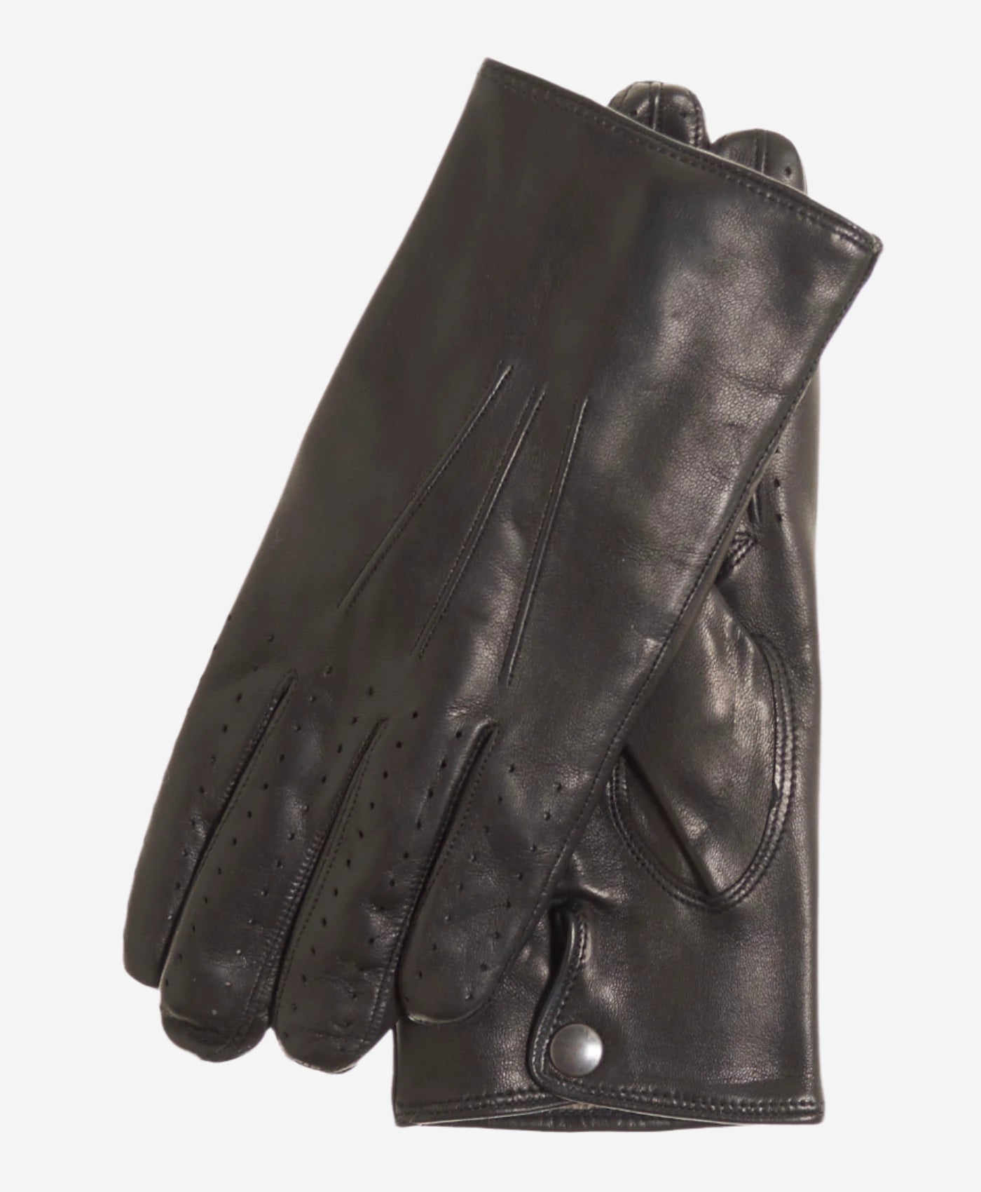 CA3630 (black) - Men's Italian Winter Lambskin Driving Gloves Lined in Cashmere - Leather Gloves Online - Luxury Leather Gloves - 1