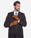 CA3633 (cork) - Handsewn Italian Carpincho Men's Rabbit Fur Lined Dress Gloves - Leather Gloves Online - Luxury Leather Gloves - 5