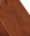 CA3976 (cognac) -Men's Italian cashmere lined leather gloves with unique contrast points