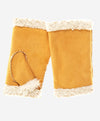 CA4163 (sunshine) - Women's Italian Lamb Shearling Fingerless Gloves - Leather Gloves Online - Luxury Leather Gloves - 2