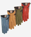 CA4348 (sky) - Women’s Italian leather gloves with cashmere lining and side zipper
