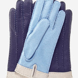 CA4384 (sky) - Women's Italian Cashmere Lined Peccary Gloves