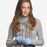 CA4384 (sky) - Women's Italian Cashmere Lined Peccary Gloves