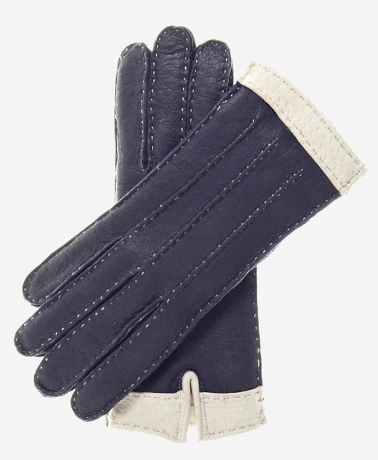 CA4384 (navy) - Women’s Italian peccary gloves with cashmere lining