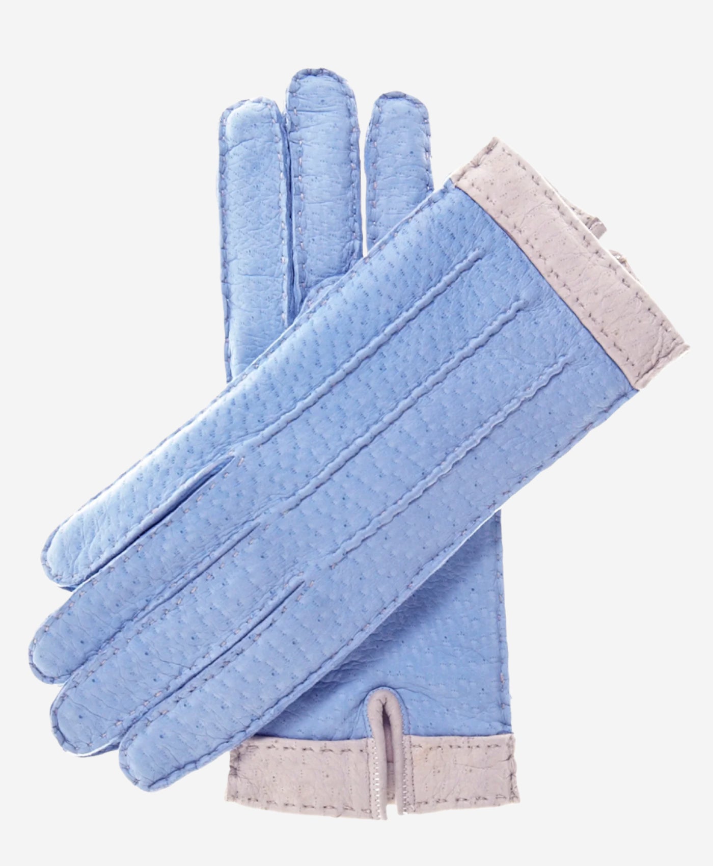 CA4384 (sky) - Women's Italian Cashmere Lined Peccary Gloves - Leather Gloves Online - Luxury Leather Gloves - 1