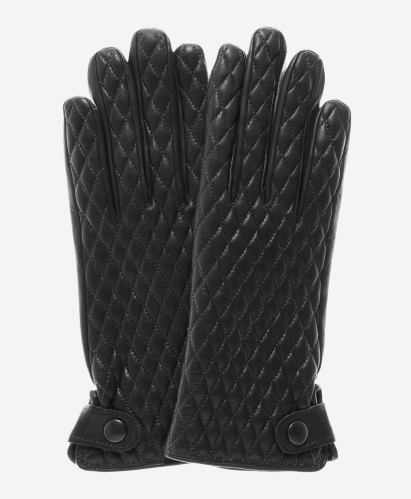 CA4439 (black) - Women's Quilted Leather Gloves With Cashmere Lining - Leather Gloves Online - Luxury Leather Gloves - 2