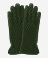 CA4439 (green) - Women's Quilted Leather Gloves With Cashmere Lining - Leather Gloves Online - Luxury Leather Gloves - 1