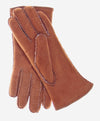 CA4465 (saddle) - Women’s handsewn Italian sueded lamb shearling gloves