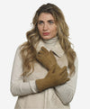 CA4465 (hazel) - Women’s handsewn Italian sueded lamb shearling gloves
