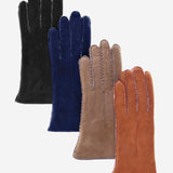 CA4465 (black) - Women's Italian Handsewn Sueded Lamb Shearling Gloves