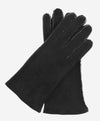 CA4465 (black) - Women's Italian Handsewn Sueded Lamb Shearling Gloves - Leather Gloves Online - Luxury Leather Gloves - 1