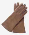 CA4465 (hazel) - Women's Italian Handsewn Sueded Lamb Shearling Gloves - Leather Gloves Online - Luxury Leather Gloves - 1