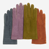 CA4538 (coffee) - Handsewn Italian Cashmere Lined Women's Carpincho Dress Gloves