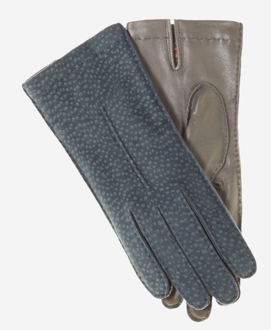 CA4538 (blue) – Handsewn Italian carpincho women's dress gloves with cashmere lining