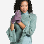 CA4538 (lilac) - Handsewn Italian Cashmere Lined Women's Carpincho Dress Gloves - Leather Gloves Online - Luxury Leather Gloves - 2