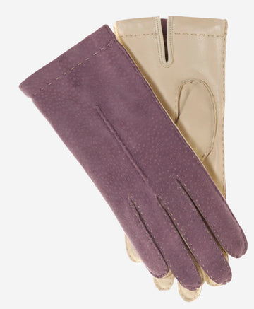 CA4538 (lilac) - Handsewn Italian Cashmere Lined Women's Carpincho Dress Gloves - Leather Gloves Online - Luxury Leather Gloves - 1