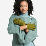CA4538 (moss) - Handsewn Italian Cashmere Lined  Women's Carpincho Dress Gloves - Leather Gloves Online - Luxury Leather Gloves - 2