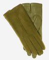 CA4538 (moss) - Handsewn Italian Cashmere Lined  Women's Carpincho Dress Gloves - Leather Gloves Online - Luxury Leather Gloves - 1