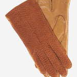 CA4538 (coffee) - Handsewn Italian Cashmere Lined  Women's Carpincho Dress Gloves - Leather Gloves Online - Luxury Leather Gloves - 1