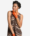 CA4539 (orange) - Women's Unlined Dress Leather Gloves with "Lace-work" Design - Leather Gloves Online - Luxury Leather Gloves - 2