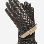 CA4643 (black) - Women's Cashmere Lined Quilted Leather Gloves with Bow - Leather Gloves Online - Luxury Leather Gloves - 2