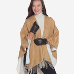 CA4661 (black) - Women's Handsewn Cashmere Lined Deerskin Gloves with Distinctive Strap and Buckle - Leather Gloves Online - Luxury Leather Gloves - 3