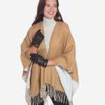 CA4661 (black) - Women's Handsewn Cashmere Lined Deerskin Gloves with Distinctive Strap and Buckle - Leather Gloves Online - Luxury Leather Gloves - 4