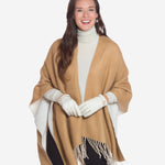 CA4661 (cream) - Women's Handsewn Cashmere Lined Deerskin Gloves with Distinctive Strap and Buckle - Leather Gloves Online - Luxury Leather Gloves - 3