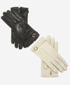 CA4661 (black) - Women’s Italian handsewn deerskin gloves with cashmere lining and distinctive strap and buckle