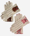CA4916 (pink) - Handsewn Italian crochet driving gloves in lambskin leather