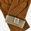 CA4941 (brown) - Women’s Italian handsewn suede gloves with cashmere lining and distinctive details