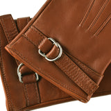 CA4987 (cognac) - Women's Italian Leather Lambskin Gloves with Strap