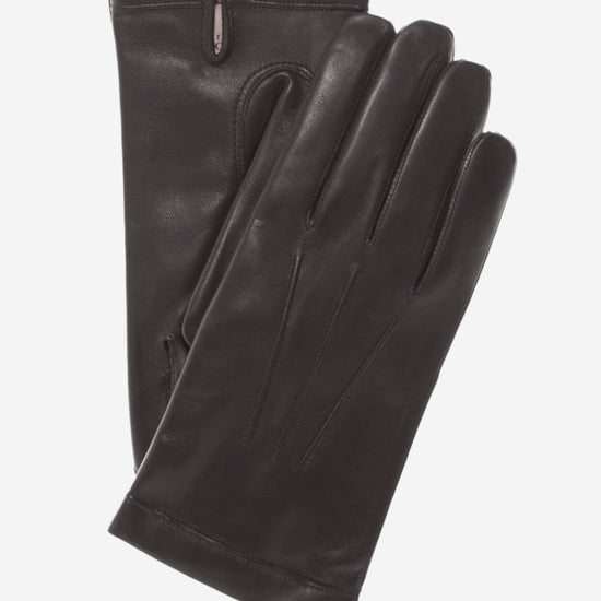 CC3001 (black) - Men's Italian Cashmere Lined Leather Gloves - Leather Gloves Online - Luxury Leather Gloves - 1