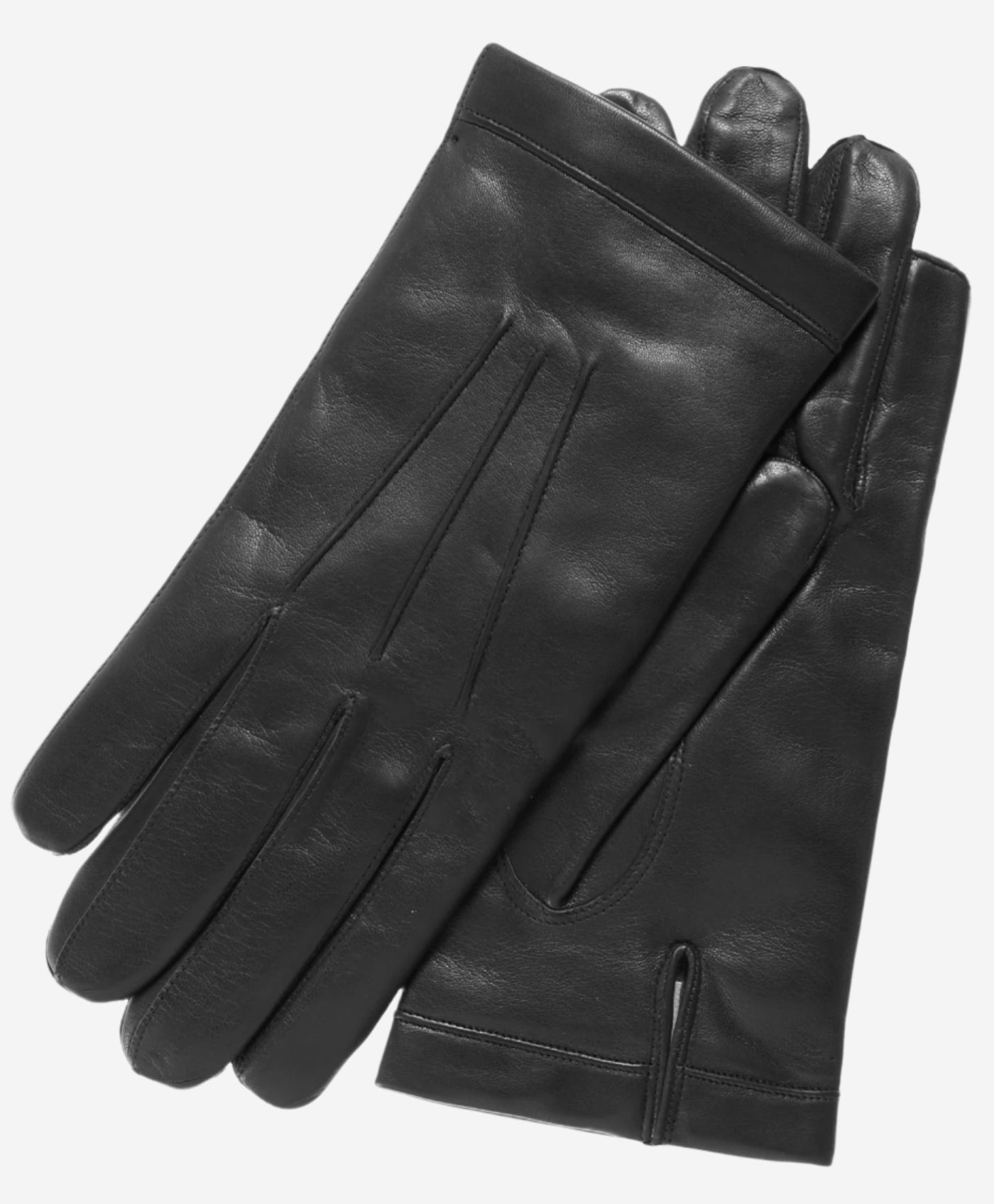 CC3001 (black) - Men's Italian Cashmere Lined Leather Gloves - Leather Gloves Online - Luxury Leather Gloves - 2
