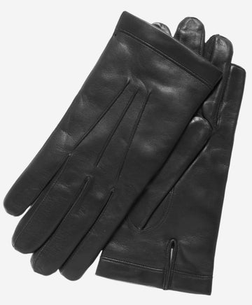 CC3001 (black) - Men's Italian Cashmere Lined Leather Gloves - Leather Gloves Online - Luxury Leather Gloves - 2