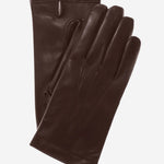 CC3001 (brown) - Men's Italian Cashmere Lined Leather Gloves - Leather Gloves Online - Luxury Leather Gloves - 1