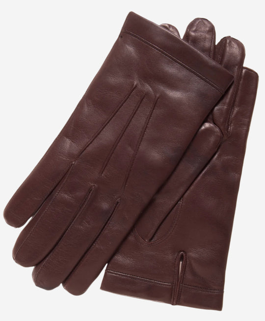 CC3001 (brown) - Men's Italian Cashmere Lined Leather Gloves