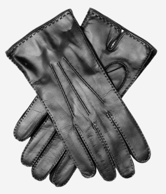 CC3104 (black) - Men's Handsewn Cashmere Lined Leather Gloves - Leather Gloves Online - Luxury Leather Gloves - 2