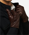 CC3104 (brown) - Men's Handsewn Cashmere Lined Leather Gloves - Leather Gloves Online - Luxury Leather Gloves - 3