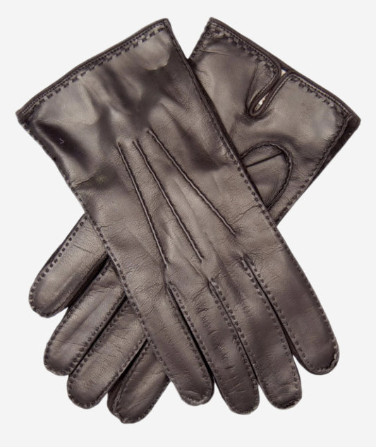 CC3104 (brown) - Men's Handsewn Cashmere Lined Leather Gloves - Leather Gloves Online - Luxury Leather Gloves - 1