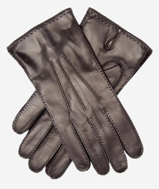 CC3104 (brown) - Men's Italian handsewn cashmere lined leather gloves