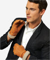 CC3115 (saddle) - Men's Italian  Deerskin Leather Gloves with Cashmere Lining - Leather Gloves Online - Luxury Leather Gloves - 2