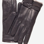 CC3239 (black) - Men's Italian Cashmere Lined Lambskin Gloves with Belt - Leather Gloves Online - Luxury Leather Gloves - 2