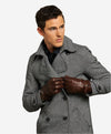 CC3239 (brown) - Men's Italian Cashmere Lined Lambskin Gloves with Belt - Leather Gloves Online - Luxury Leather Gloves - 3