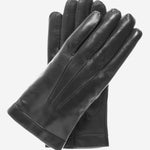 CC3301 (black) - Men's Italian Cashmere Lined Touchscreen Leather Gloves - Leather Gloves Online - Luxury Leather Gloves - 1